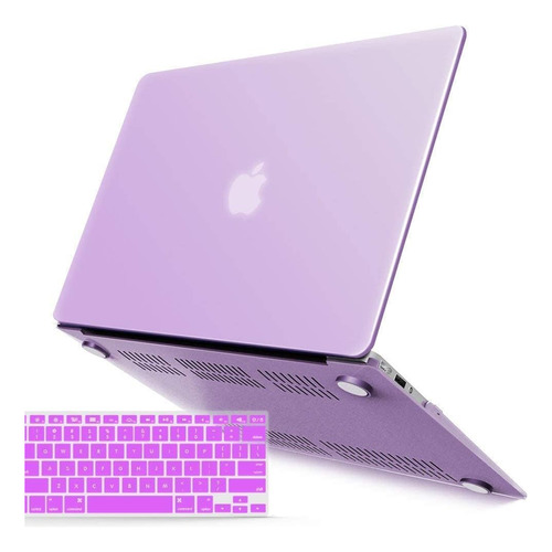 Ibenzer Funda/cubre Teclado Macbook Air 11 Hard Shell Morado