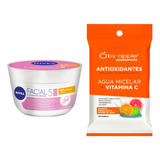 2 Pack Crema Facial Aclarado Natural Nivea 200 Ml + Toallita