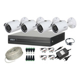 Kit Cctv Pro Instalador Dahua 4ch  2mp Lite Metalico