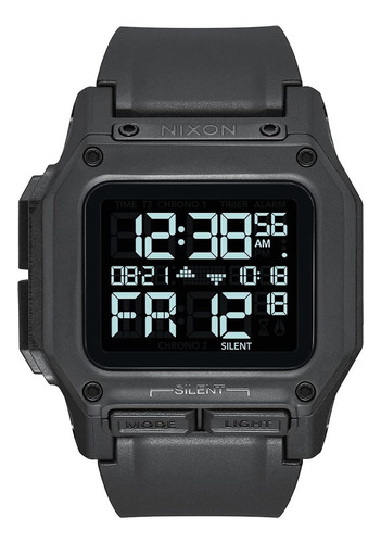 Nixon Regulus A1180, Completamente Negra, Resistente Al Agua