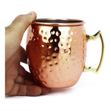 Caneca Cobreada Moscow Mule Oval Martelada 500ml