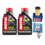 Aceite Motul 5000 20w50 Y Filtros Pulsar Ns200 As200 Premium