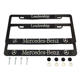 Porta Placas Mercedes Benz Reflejante Cubre Pijas Kit 