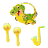  Jogo Infantil Instrumentos Musicais Pandeiro Chocalhos Sax