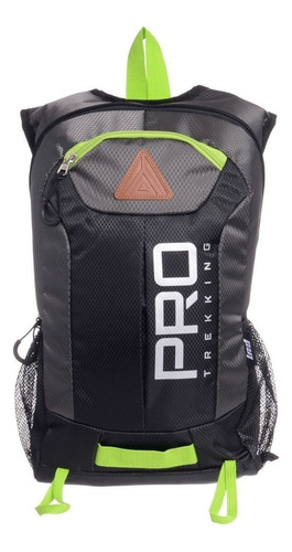 Mochila Lsyd Running Deporte Correr Impermeable Trekking Pro Color Negro´y Verde