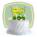 Kit Imprimible Cake Topper John Deere Tractor Granja Torta 