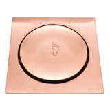 Ralo Click Up Rose Gold Inteligente Banheiro 15x15cm Inox