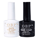 Kit Gel Obp Base - Top Coat Matte Uv Para Uñas 7.5ml