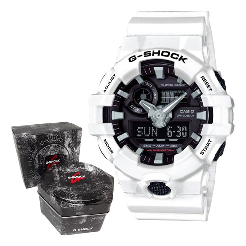 Relógio Casio G-shock Masculino Digital Branco Ga-700-7adr