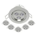 Pack X5 Foco Embutido Ampolleta Focos Embutidos Led 3w Fria