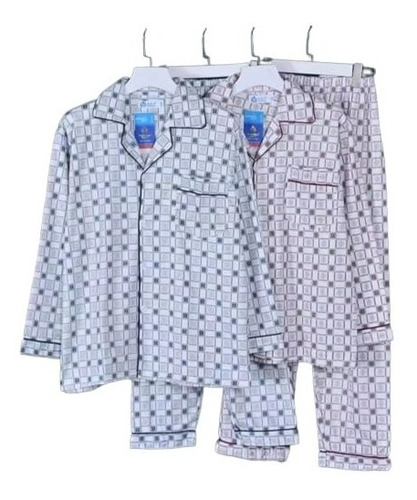 Pijama Hombre 2 Piezas Manga Larga Para Verano Y Primavera 4