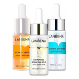 Kit Lanbena 3pz Serum Vitamina C Ácido Hialuronico 6péptidos