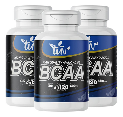 3 Bcaa Ultra Concentrado Matéria Prima Importada - 360 Cáps