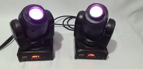 2 Mini Moving Head Light Led 30w Gobo + Disco De Cor