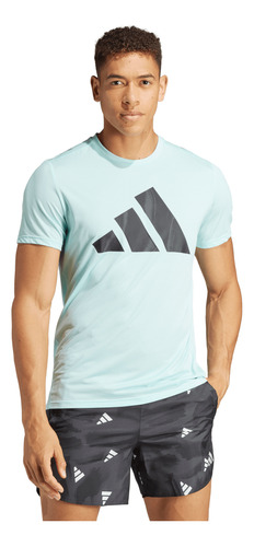 Playera adidas Correr Brand Love Hombre Azul