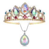 Heikln Corona De Princesa Para Niñas, Tiara De Cristal Bri.