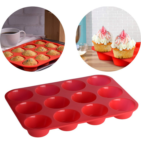 10 Formas Silicone 12 Cavidades Bolo Cupcake Doces Sabonete