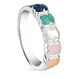 Anillo Tous Mini Color De Plata Con Gemas Tous