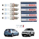 Kit 4 Bujias Bosch Vw Golf Tiguan 1.4 Tsi Doble Platino Alem