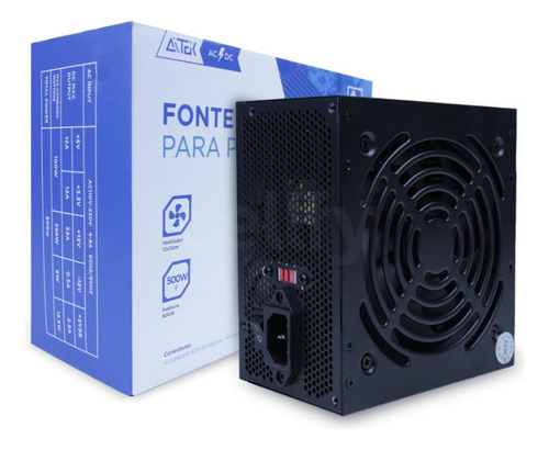 Fonte Atx 500w Pc Gamer Amd Intel 110/220v Silenciosa Aitek