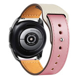 Malla Correa Rosa Smartwatch 20 Mm Cuero Vegano Para Samsung