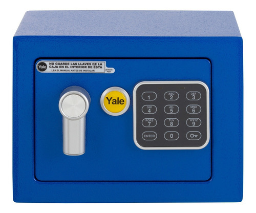 Caja De Seguridad Yale Mini Azul 4,2 Lts.
