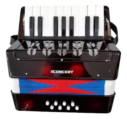 Acordeon Infantil Concert Ca8 Bk Preto Promoção