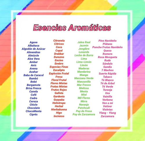 Esencia Aromatica 100 Ml Jabones Perfumes Difusores Parafina