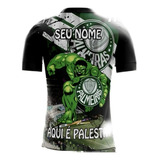 Camisa Camiseta De Time Palmeiras Personalizada Unissex+nome