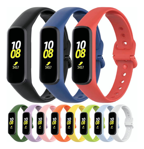 Correa Para Samsung Galaxy Fit 2 Sm-r220 Silicona 3 Piezas