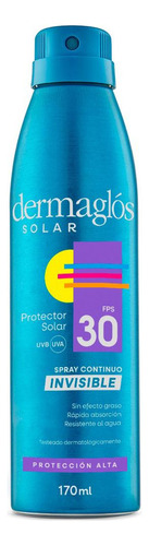 Dermaglós Protector Solar Fps 30 Spray Continuo Invisible Pieles Sensibles