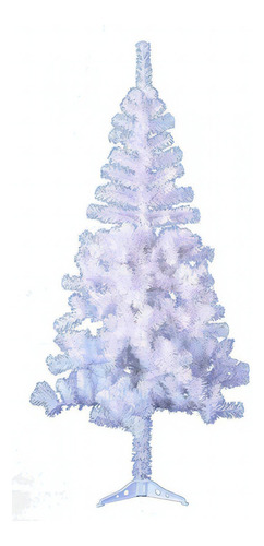 Rvore De Natal Branca 1,80m 320 Galhos Papai Noel Decoração