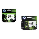 Kit Cartucho Tinta Original Hp 662xl 3546 Preto E Colorido