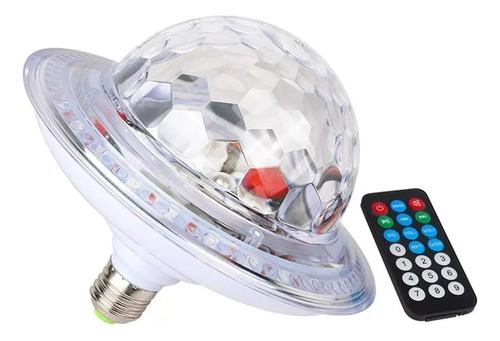 Bombillo Led Discotequero Rgb Giratorio Colores Fiestas Mnr