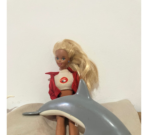 Barbie Baywatch 1994 Vintage Con Delfin