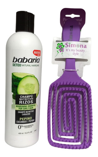 Babaria Shampoo Rizos Y Cepillo - mL a $41