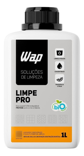 Detergente Biodegradável Profissional Pisos 1l Wap Limpe Pro
