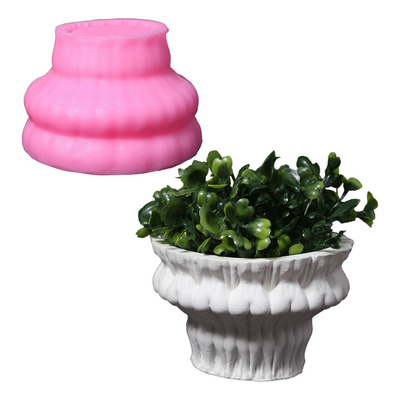 Molde De Silicone Vaso Formato Corpos