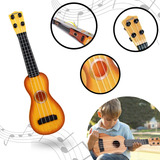  Violão De Brinquedo Infantil De 37cm C / 4 Cordas Musical 