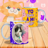 Taza Plastica Personalizada Gato #6