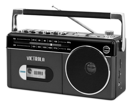 Mini Boombox Bluetooth Victrola Con Reproductor De Casetes,