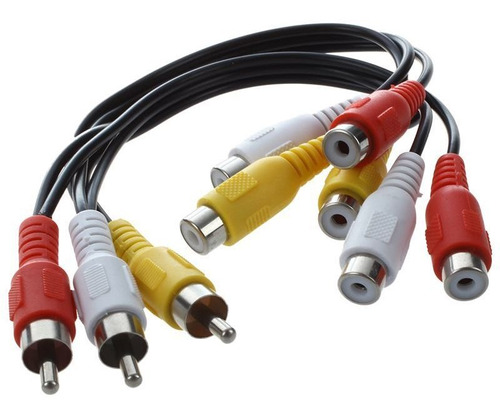 Cable Adaptador Av De Audio Y Video Av De 3 Rca Macho A 6 Rc