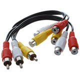 Cable Adaptador Av De Audio Y Video Av De 3 Rca Macho A 6 Rc