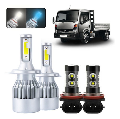 Kit De Focos Led H4 H11 Para Nissan Cabstar 2015-2016