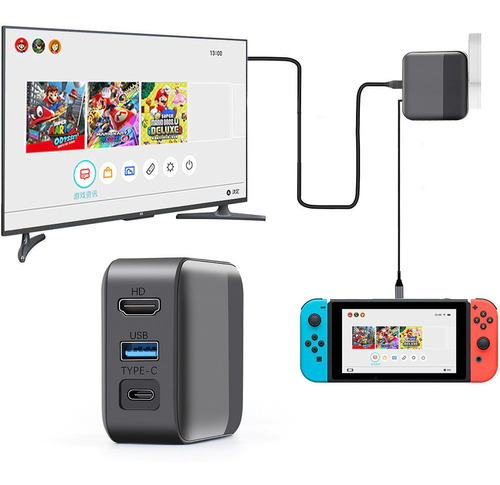 Cargador Nintendo Switch Y Dock Portátil - 3 En 1 