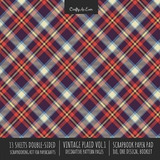 Vintage Plaid 1 Scrapbook Paper Pad 8x8 Scrapbooking Kit ...