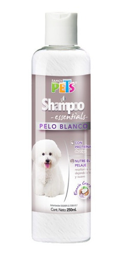 Shampoo Essentials Coco Pelo Blanco 250ml Perro Fancy Pets