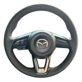 Forro Funda Para Volante Mazda Cuero Genuino Perforado 16-21