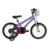 Bicicleta Infantil Menina Freio V-brake Aro 16 Athor Cores Cor Violeta