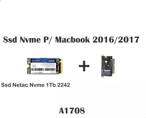 Ssd Netac 1tb Nvme 2242  Macbook A1708 , A1706 , 2016/2017